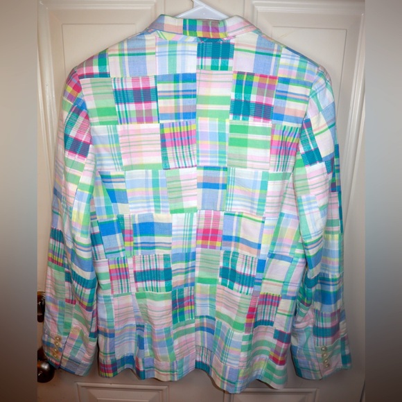 RARE FIND: 90s Lauren Ralph Lauren, Vintage Madras Plaid Blazer SIZE P/M - Picture 3 of 3